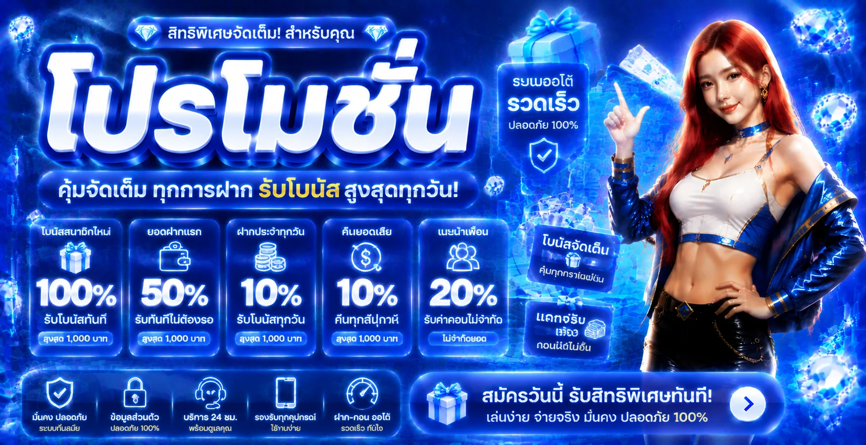แบนเนอร์หน้าแรก Player1688 เว็บสล็อตและคาสิโนออนไลน์ครบวงจร